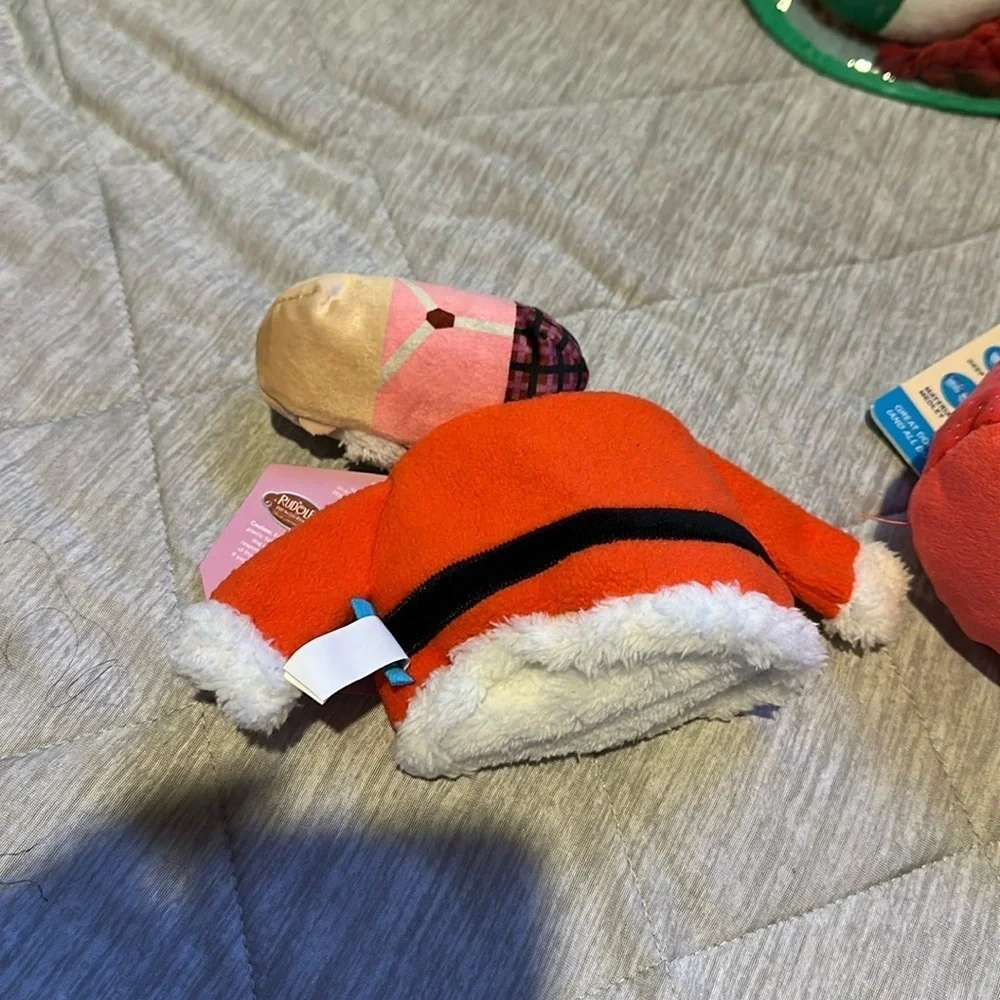 Festive Dog Toy Set with Santa and Stocking Jitter all the way